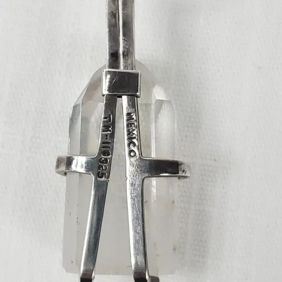 Gorgeous Large Crystal Quartz Pendant W/Sterling Silver 925 Crystal Holder - Picture 3 of 8